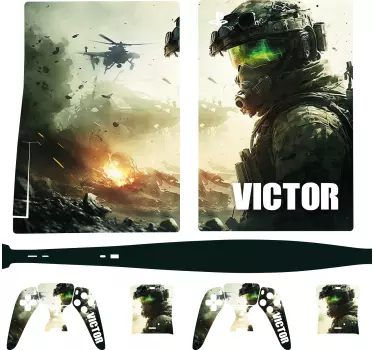 Custom War Shooter PS decal - TenStickers
