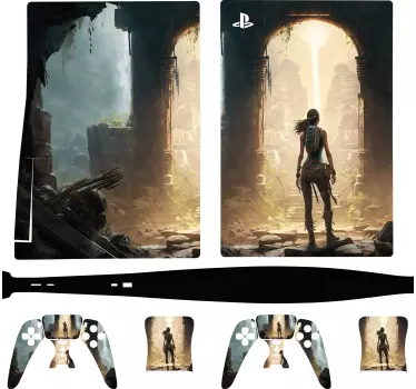 Tomb Explorer playstation sticker - TenStickers