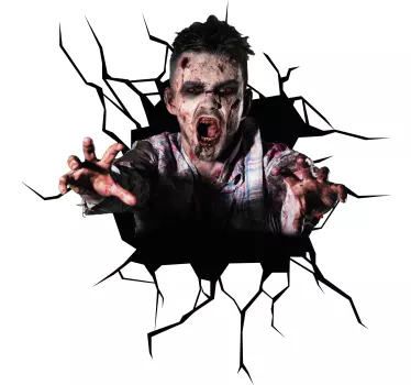 Scary visual effects car window decal - TenStickers
