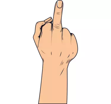 Middle finger car window sticker - TenStickers