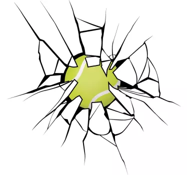 Ball shattering car glass sticker - TenStickers