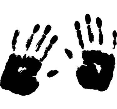Horror hand print Halloween car sticker - TenStickers
