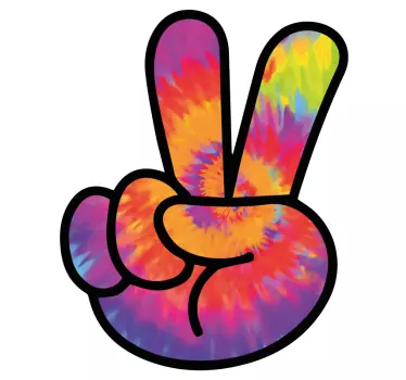 Fingers crossed peace sign motorsticker sticker - TenStickers