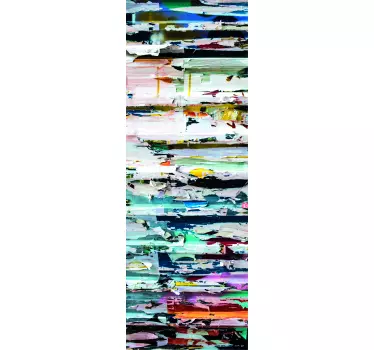 Abstract painting fridge sticker - TenStickers