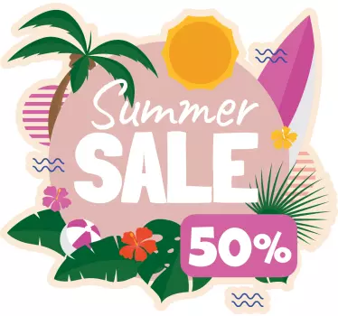 Colorful Discounts shop window sticker - TenStickers