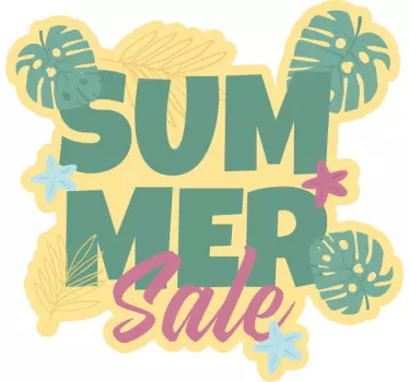 Colorful Summer Sale window sticker - TenStickers