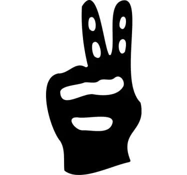 Finger sign motorcycle helemt decal - TenStickers