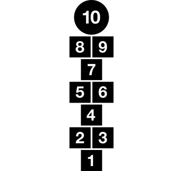 Squared Hopscotch floor vinyl sticker - TenStickers