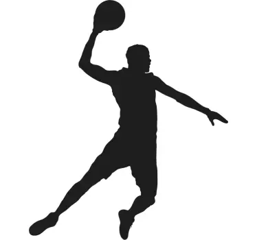 Silhouette jumping laptop sticker - TenStickers