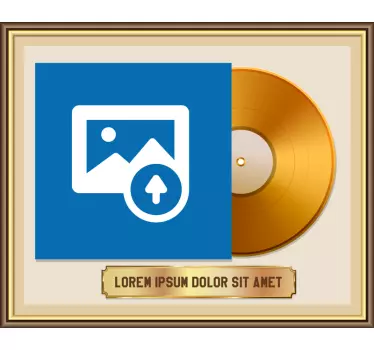 custom gold record wall sticker - TenStickers
