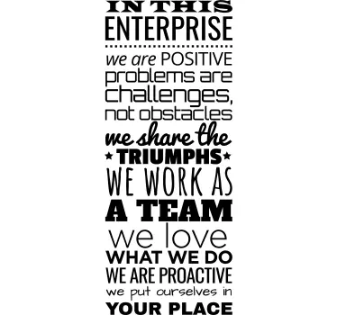 Office motivational quote wall decal - TenStickers