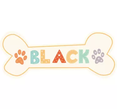 Dog house name pet sticker - TenStickers