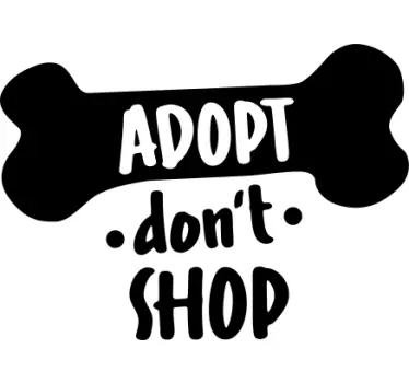 Adopt don’t shop pet car sticker - TenStickers