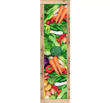 Vegetables box fridge sticker - TenStickers