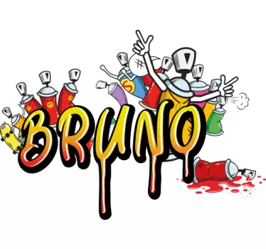 Graffiti with spraycans urban decal - TenStickers