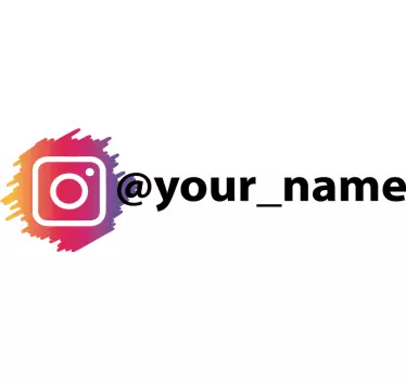 Personalized Instagram logo shop window sticke - TenStickers