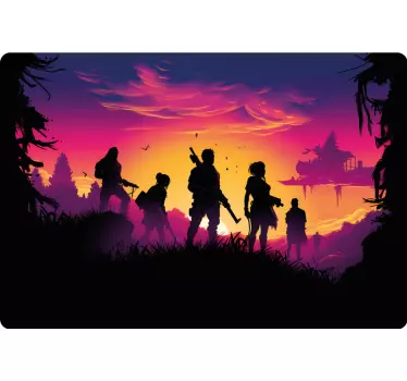 Backlit battle characters  laptop vinyl sticker - TenStickers