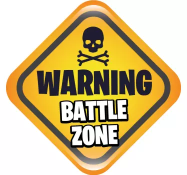 Warning  battle zone door sticker - TenStickers