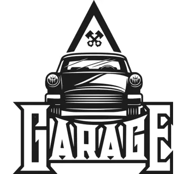 Vintage garage car decal - TenStickers