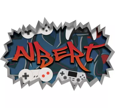 Gamer graffiti teenage wall decals - TenStickers
