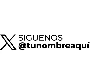 X twitter symbol "follow us" shop window sticker - TenStickers