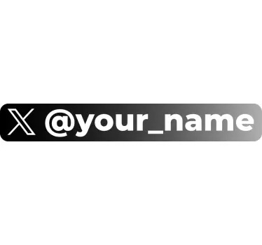 Personalised X Twitter icon shop sticker - TenStickers