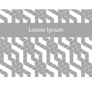 Customizable cubes geometric pattern office decal - TenStickers