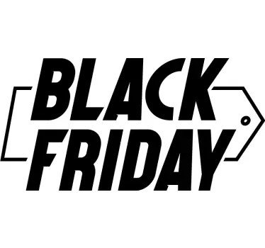 Modern cursive font black friday sticker  - TenStickers