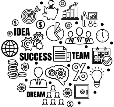 Business ideogram office sticker - TenStickers