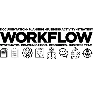 workflow office vinyl decal - TenStickers