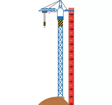 Crane Height Chart Wall Sticker - TenStickers