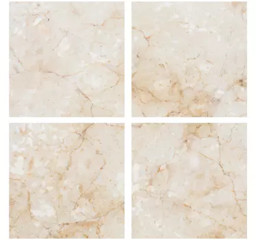 Beige marble tile stickers - TenStickers