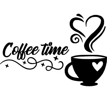 Coffee time kitchen wall decal - TenStickers