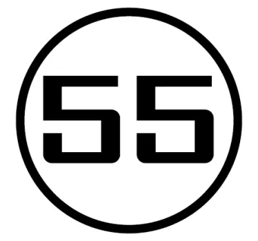 Personalized rounded number motorbike decal - TenStickers