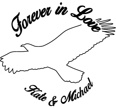 Forever in Love Customisable Wedding Sticker - TenStickers
