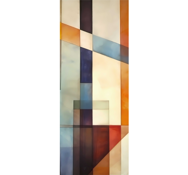 Abstract art geometric fridge decal - TenStickers