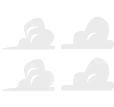 Set of clouds wall decal children's room - TenStickers