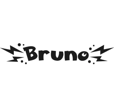 Personalised electrical type name cartoon decal - TenStickers
