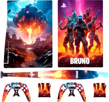 Videogame battle PlayStation 5 decal - TenStickers