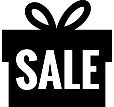 Gift box design sale shop window decal - TenStickers