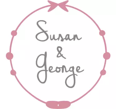 Personalised wedding sticker celebration - TenStickers