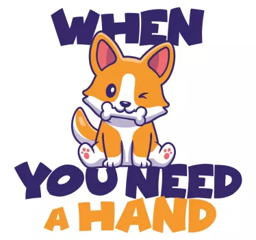 Hand you a need Laptop decal - TenStickers