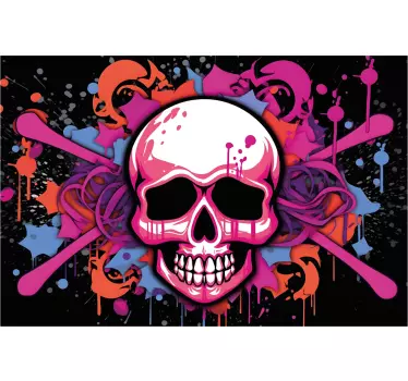 Graffiti skull Laptop skin - TenStickers