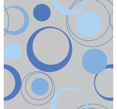 Blue Bubbles Pattern Shower Decal - TenStickers
