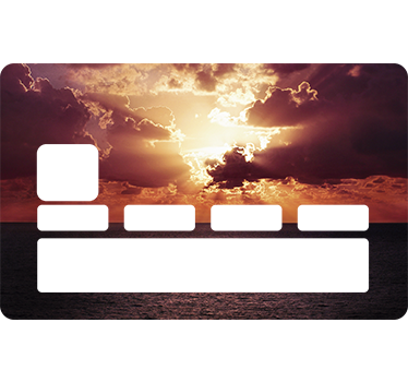 Cloudy sunset credit card sticker - TenStickers