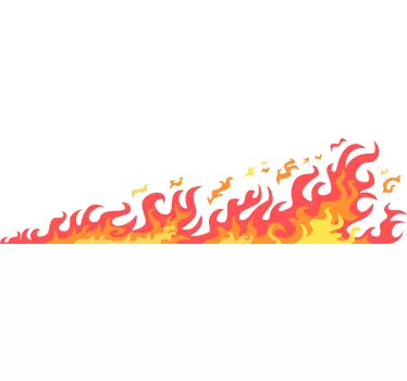 Flames effect car sticker - TenStickers