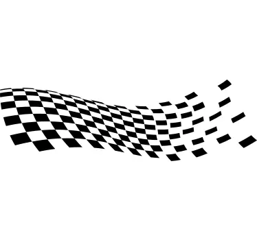Checkered flag car vinyl sticker - TenStickers