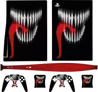 Monster mouth skin PS5 vinyl sticker - TenStickers