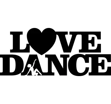 Love dance car vinyl sticker - TenStickers