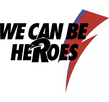 David Bowie heroes lyric wall decal - TenStickers